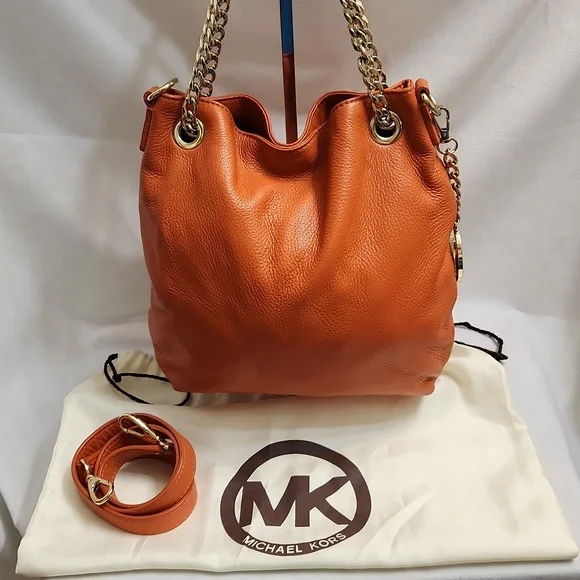 MICHAEL Michael Kors Orange Shoulder Bag with Chain Strap - Picture 2 of 16
